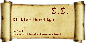 Dittler Dorottya névjegykártya